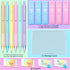 Mechanical Pencil Set, 6 Pcs Pastel 0.7mm & 0.5mm with 6 Tubes of HB Lead Refill and 4 Erasers