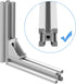 Therwen 50 Sets 2020 Series Aluminum Profile Connector Set, 50 Pcs White Corner Bracket for Aluminum Rail Accessories