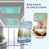 Home L6 2 Pack 4x2 Fluorescent Light Covers for Ceiling Lights Teal Green Linen Texture Magnetic Light Filters ft