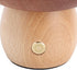 Dimmable Small Wood Mushroom Lamp, LED Rechargeable Bedside Touch Lamp, Portable Battery Mushroom Table Lamp