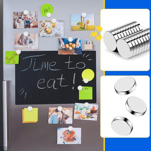 Small Magnets, 50 Pack Refrigerator Magnets 15x3mm Rare Earth Neodymium Magnets for Crafts, Whiteboard, Kitchen Cabinet