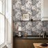 REDAMANCY 17.7"x236" Ivory Grey Peony Flower Watercolor Peel and Stick Wallpaper Modern Wall Paper Stick on Contact