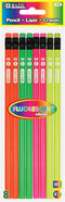 BAZIC Wood Neon Pencils, Unsharpened Rewards Pencil for Writing Drawing (8/Pack)