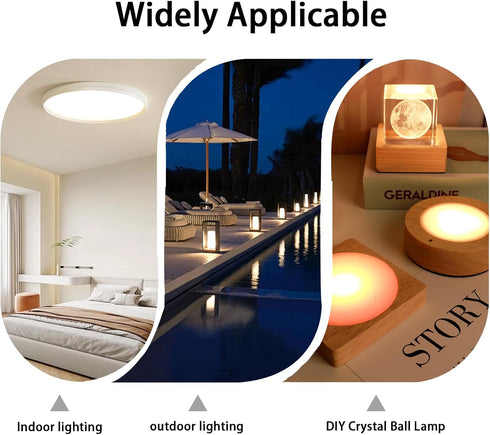 5W 4000K 48mm 9-10V 240mA 120 (5Pcs) COB LED Chip Neutral White, High Power LED with Aluminum PCB Heatsink, Beam Angle