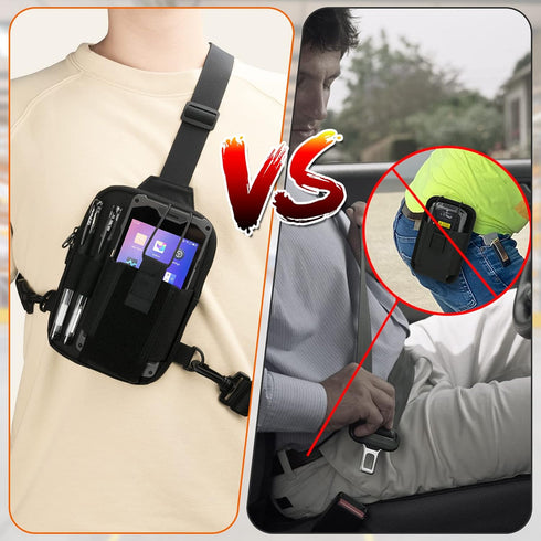 Homakover Scanner Holster, Universal Barcode Scanner Chest Harness, Carrying Case Pouch for Symbol, Zebra, USPS, Postal