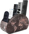 Remote Control Holder, PU Leather Makeup Organizer with 5 Compartments for TV and Office Supplies