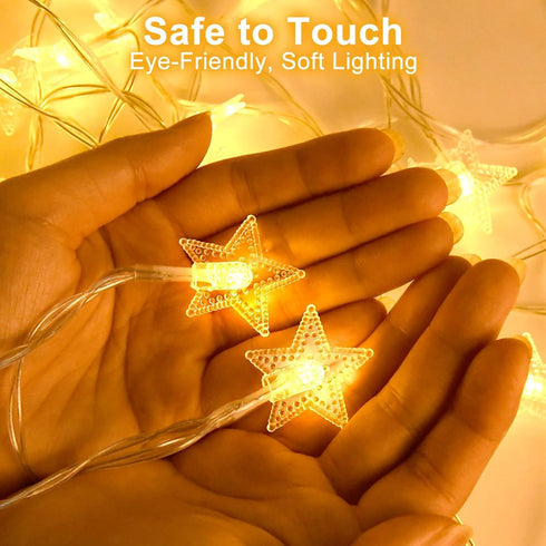 Operated,10ft 20 Star String Lights Battery LED Star Fairy String Lights, Battery Powered Christmas Lights for Indoor