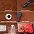 Busnos 35.4"x17", Brown Desk Cover - Cute Desk Mat, Non-Slip PU Leather, Large Mouse Pad, Beige Office Accessory
