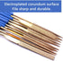 ATOPLEE Mini Diamond Needle File Set - 10pcs 3x140mm Titanium Coated Files for Metal Glass Wood