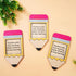 Teacher Appreciation Pencil Sticky Note Dispensers, 3Pcs Wooden Organizers for Home Office Back to School Party