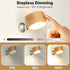 moiandtoi Set 360 Dimmable Rechargeable Wall Lights Battery Operated, Battery Wall Sconces of Two for Bedroom, Wood