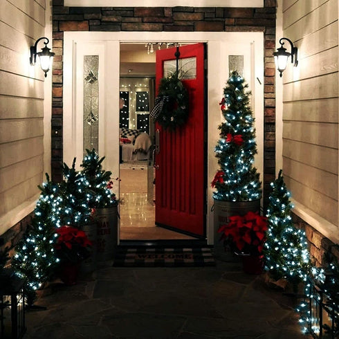 Christmas Lights 33ft 100 LED Outdoor String Lights, 8 Modes with Timer, USB & Battery-powered, IP65 Waterproof