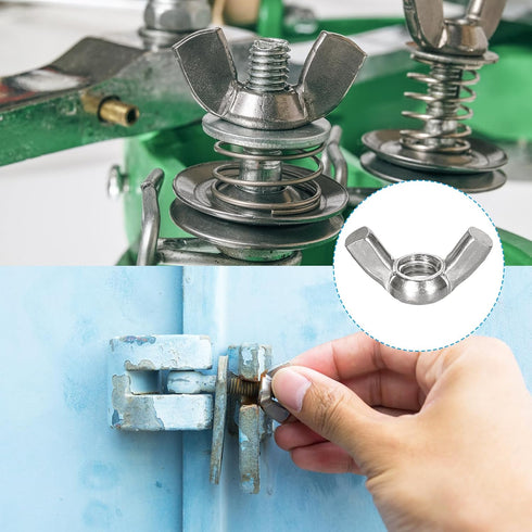 uxcell 5/16"-18 Wing Nut 25 Pcs, 304 Stainless Steel Butterfly Wing Nuts for Machinery, Electronic Equipment, DIY