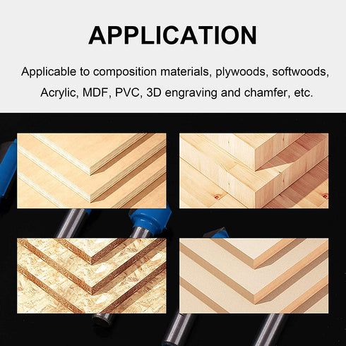 Newdeli 90 Degree V Groove and Round Nose Bit, 1/4" Carbide Router Bit for Woodworking Carving and Cutting