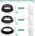Josojoou 10PCS E26/E27 34/40/40.5mm, Lamp Shade Ring, Three Sizes Lamp Parts, Black Lamp Shade Adapter Ring, Inner