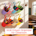 8 Pack Vowcarol Metal Pencil Holder Crayon Organizer for Classroom with Hanging Rack for Wall, Crayon Holder Hanging