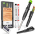 Nicpro Carpenter Pencil with Sharpener, CP3000 Construction Pencils with 6 Refills in