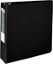 OfficeMax Durable Reference Binders with Round Ring, 3", Black