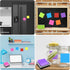 Pop Up Sticky Note Dispenser, Transparent Top for 3 x 3 Inch Sticky Notes, Black Base Clear Top (2)