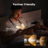 3-Color 6-Brightness 80-hr Glocusent Book Light, & Reading Light, Bendable Neck Light, Lasting Rechargeable Book Light