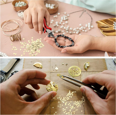 Sadnyy 150 Pcs Gold Solder 2 * 2 mm for Jewelry - 14K Gold Solder Including E, M, H Solder for DIY Repair