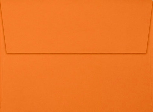 LUXPaper A6 Invitation Envelopes, Peel & Press, Mandarin Orange, 80lb. Text, 50 Qty