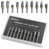 Tungsten Carbide Double Cut Burr Set, 10pcs with 1/8" Shank, 1/4" Grinding Head for Grinder, DIY Wood-Working