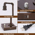 Dimmable 6W Bulb Industrial Table Lamp for Bedroom, Fully Bedside Lamp with USB C+A Ports, Vintage Lamp with Water Pipe