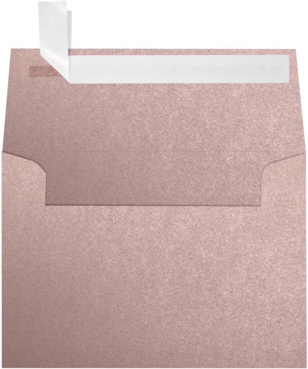 LUXPaper 4Bar A1 Invitation Envelopes | 3 5/8" x 5 1/8" | Peel & Press | Misty Rose Metallic | 50 Qty
