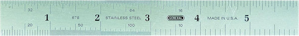 General Tools 678MED 6-Inch Precision Rigid Steel Rule