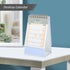 DOITOOL Small Academic Desk Calendar Standing Desktop Organizer with Manual Date Change Decorative Table Calendar