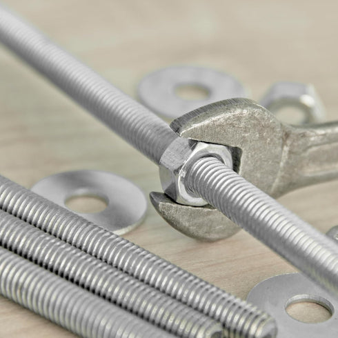 uxcell M10 x 110mm 1.5mm Pitch 304 Stainless Steel Fully Threaded Rods, 5 Pcs