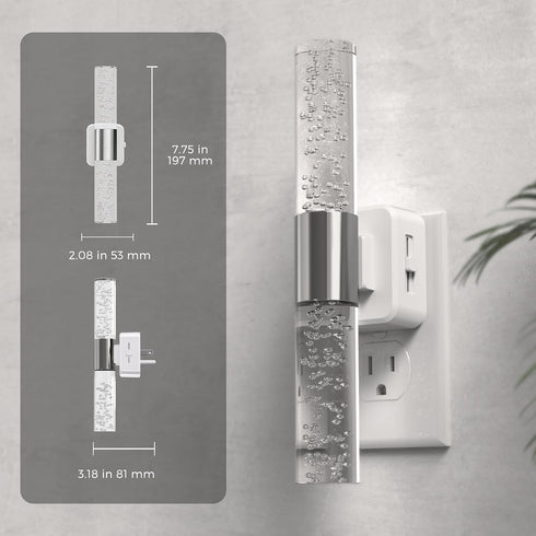 180 Dimmable 100LM, 3000K, 2 Pack L LOHAS LED Night Light, Night Lights Plug into Wall, Rotating, Auto Light Sensor