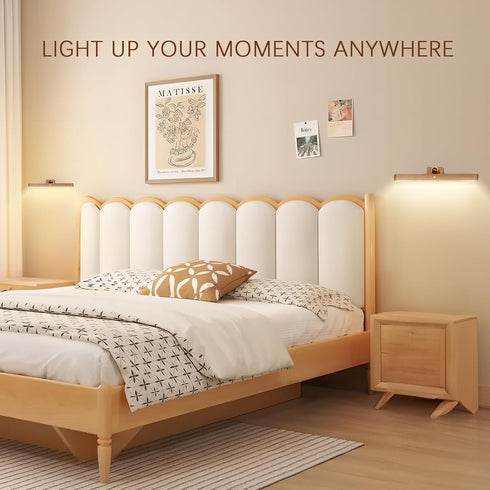HBGFHG 360 Dimmable 1PCS) Led Rotatable Magnetic Battery Operated Wall Lights USB Rechargeable Led Vanity Night Light