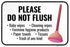 Sigo Signs Please Do Not Flush Baby Wipes Cleaning Wipes Sign, 12x18 Inches, Rust