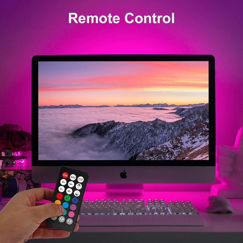 velted RGB Light Bar, Smart Music Sync RGB IC LED Lights Bars, USB Powered Ambient Lighting, Remote Control Color