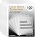 Sheet Protectors 8.5 x 11 Inch, 100 Pack Page Protectors for 3 Ring Binder, Top Loading Plastic Sleeves