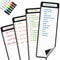 Magnetic Dry Erase List Board, 4"x12" Multifunctional List Board for Fridge, 6 Extra Fine Point Markers Included