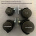 Black Plastic Caster Wheels, 2 inch Locking Small Casters Set of 4 with 16 Screws for Furniture Workbench