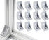 12 Sets Silver 20S T Slot Aluminum Extrusion Profile Connector Set, Corner Brackets, T Sliding Nuts, Hex Screw Bolt