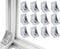 12 Sets 4040 Series Aluminum Extrusion Connectors, 12 pcs Corner Brackets, 24 pcs T Nuts and Screws