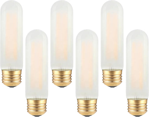 Frosted T10 LED Bulb- Dimmable E26 LED Chandelier Bulbs 25W Equivalent- 2700K