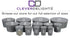 CleverDelights Rubber Stoppers, Size 9, 3 Pack, 37mm x 45mm x 25mm Long, Gray Solid Plug
