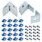CNQLIS 10 Pcs 2 Hole L Shaped Connector Bracket, Fit for 1-5/8" Wide Taller Strut Channel, Includes Screws