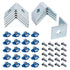 CNQLIS 10 Pcs 2 Hole L Shaped Connector Bracket, Fit for 1-5/8" Wide Taller Strut Channel, Includes Screws
