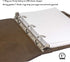 Mini 3 Ring Leather Binder - 5.5 x 8.5 with Clipboard, Vintage Hardback 1 Inch Binder, Portfolio with Notepad