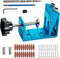 Pocket Hole Jig Kit with Drill Guide, 15 Degree Woodworking Joint Tool for Adjustable DIY Carpentry Locator