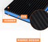 GCGOODS Rubber Anti-Vibration Pad, 4" x 4" x 7/8" Heavy Duty Ribbed Rubber with Blue EVA Center, Pack of 4
