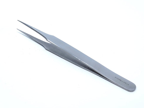 IMS-JF4 Premium High Precision Jeweler Style Forceps #4 Tweezers with Fine Point Tips, 4.5" Stainless Steel