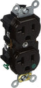 Leviton 8300-H 20-Amp, 125-Volt Heavy Duty Hospital Grade Duplex Receptacle, Brown